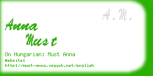 anna must business card
